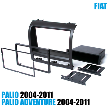 Frente Base Autoestéreo 1 y 2 DIN HF Audio HF-0317DD Fiat Palio Adventure 2004-2011 - Audioshop México lo mejor en Car Audio en México -  HF Audio